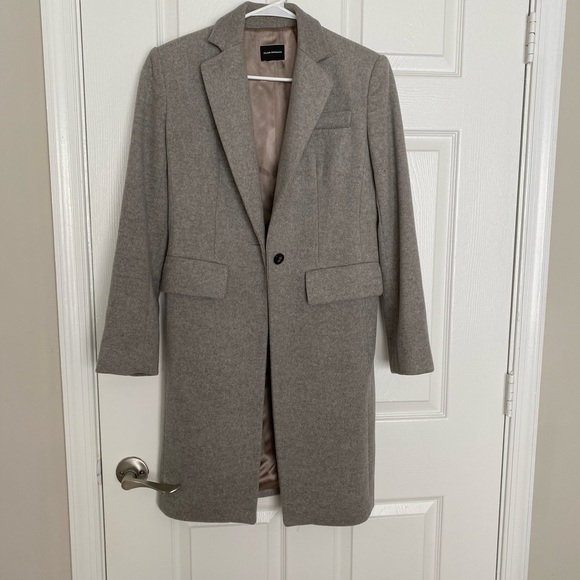 Club Monaco straight cut grey wool coat - Picture 1 of 6